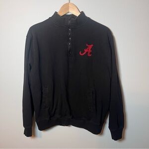 Alabama Crimson Tide 1/4 Zip Women’s M Pullover‎ Black Sweatshirt Stadium Fleece